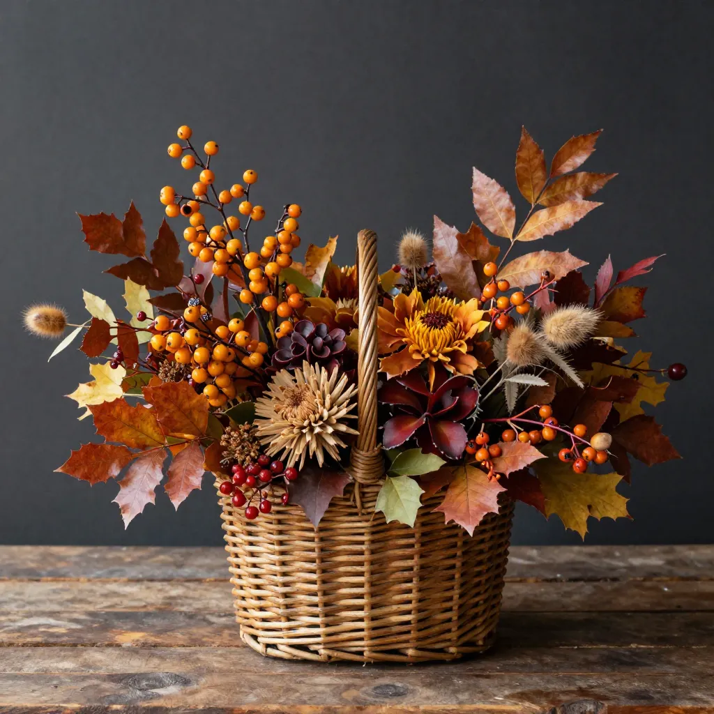 Autumn floral display