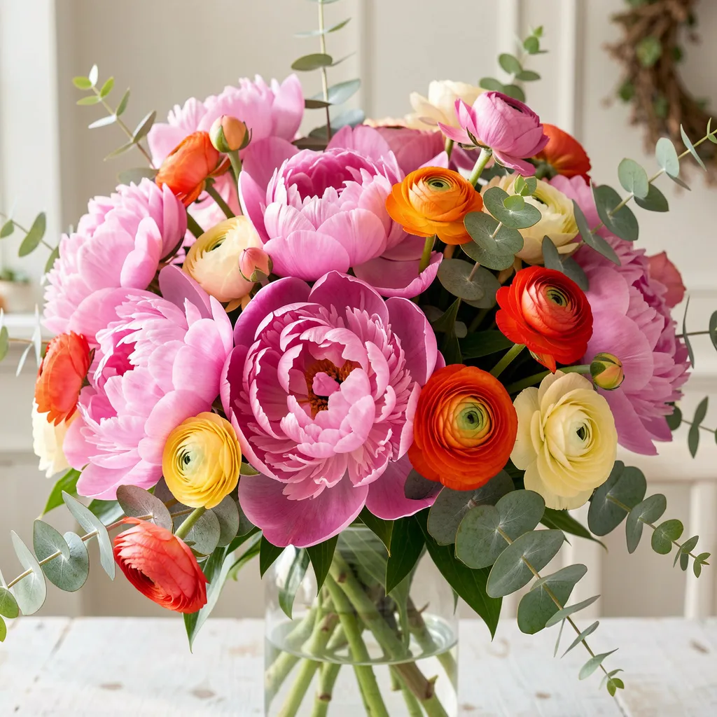 Beautiful seasonal flower arrangement