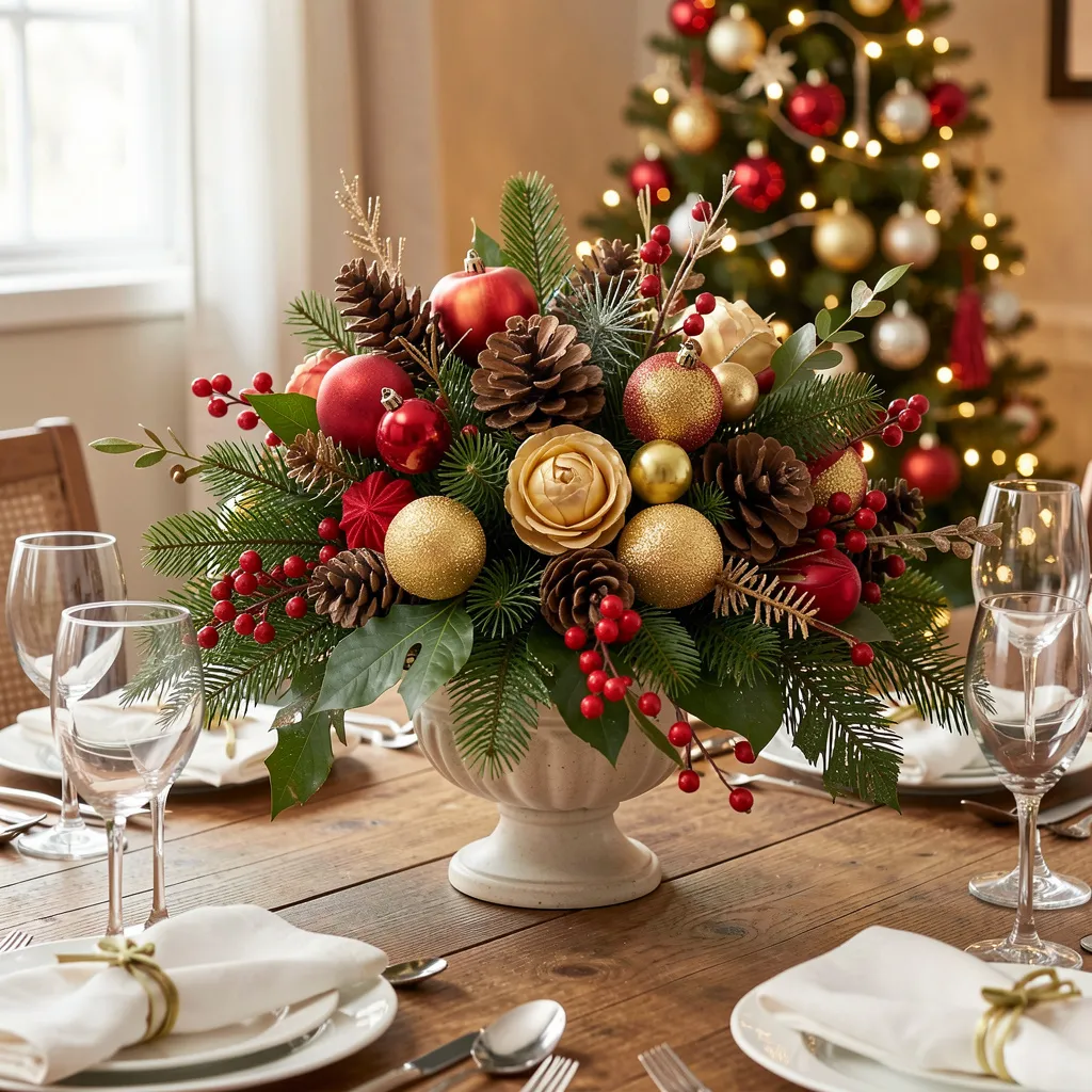 Holiday centerpiece arrangement