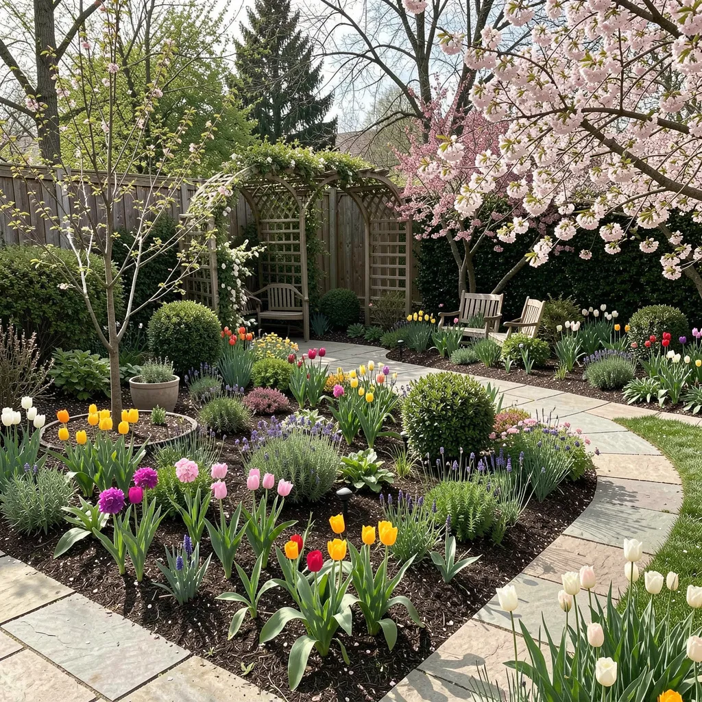 Spring garden installation